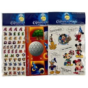 Disney Parks Capture The Magic Stickers (3) Disney World Scrapbook Sealed NEW